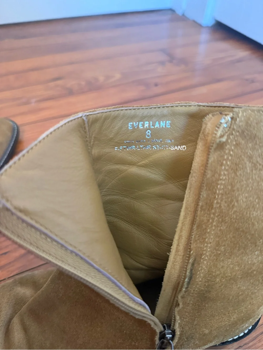 Everlane Suede Mid-Calf Block Heel Boots